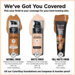 ⁦Revlon CS Full Cover Foundation (Intl with SPF 10)-Natural Ochre⁩ - الصورة ⁦6⁩