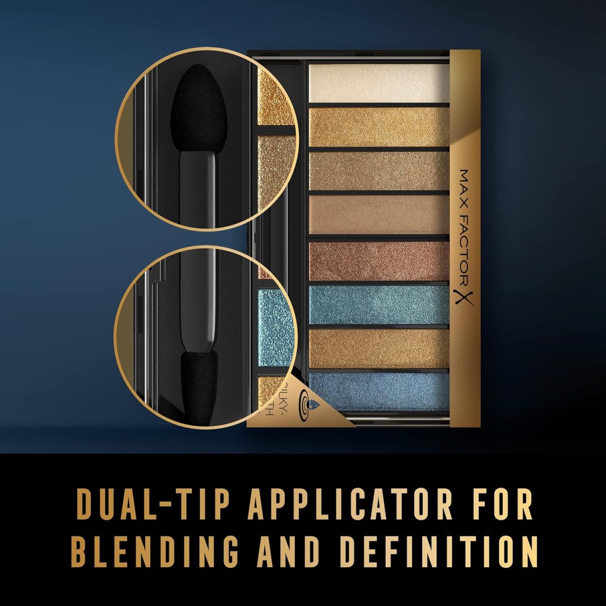 ⁦Max Factor Masterpiece Nude Palette - Contouring Eye Shadows - 8 Perfectly Paired Shades - Dual-Tip Applicator - 04 Peacock Nudes, 6.5g - 0.22 fl oz⁩ - الصورة ⁦7⁩