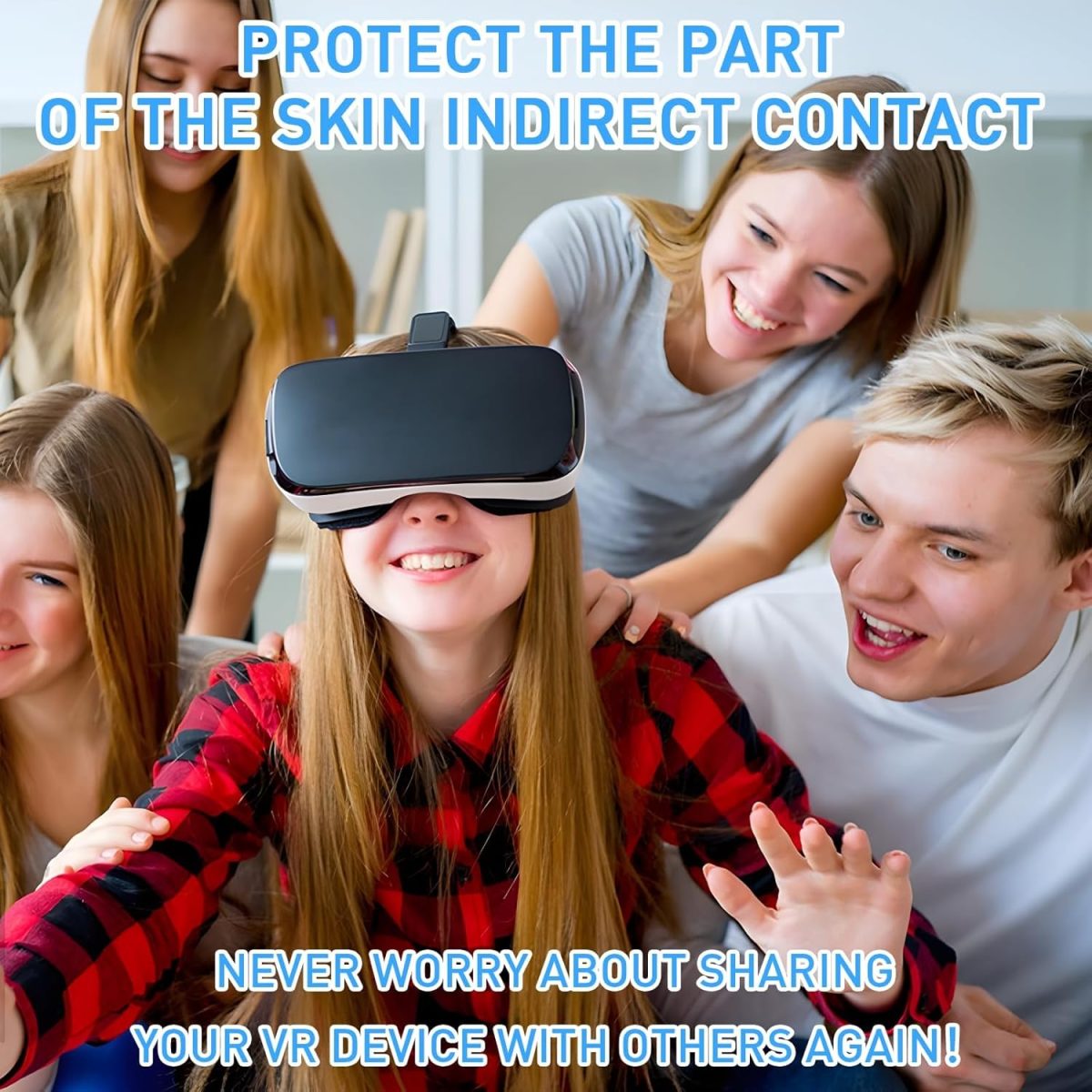⁦NALACAL 100-Pack Disposable VR Face Covers, Sweat Guard Masks Compatible with Meta Quest 3, Quest 2, and Apple Vision Pro - Facial Interface Pads in Black & White⁩ - الصورة ⁦7⁩