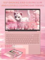 ⁦Rumtuk 16" Rose Gold Laptop, Celeron N5105 CPU, DDR4 16GB RAM 1T SSD, FHD IPS Display, Backlit KB，Fingerprint Unlock, USB 3.0, HDMI, WiFi/BT, Perfect for Work, Study and Play! (Rose Gold,1TB SSD)⁩ - الصورة ⁦8⁩