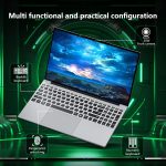 ⁦AVENKA Gaming Laptop, 15.6 inch, Celeron N5095, 16GB RAM, 512GB SSD, FHD 1920x1080, 180 Angle Opening, Fingerprint Unlock, Backlit Keyboard, Mini-HDMI⁩ - الصورة ⁦6⁩