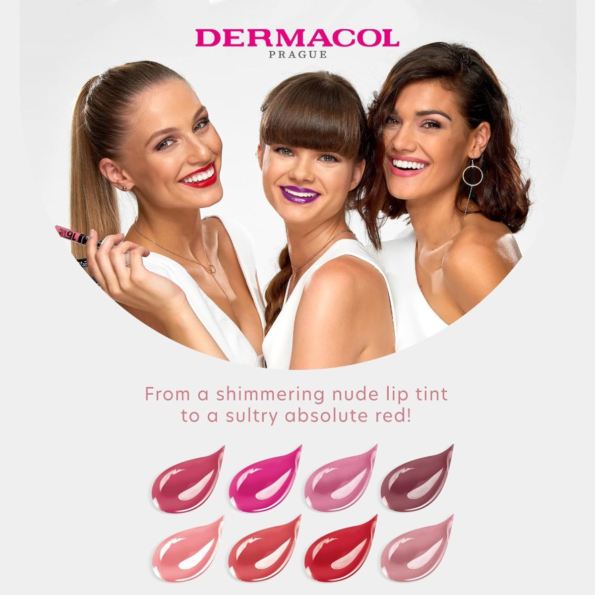 ⁦Dermacol Dc 16-Hour Long-Lasting Liquid Lipstick | Lip Plumper Balm & Colour Gloss | Beauty Cosmetics With Matte And Glitter Finish | Two-Phase Set | Non-Drying Formula | No.1 Nude Pink, 7.1 Ml⁩ - الصورة ⁦6⁩