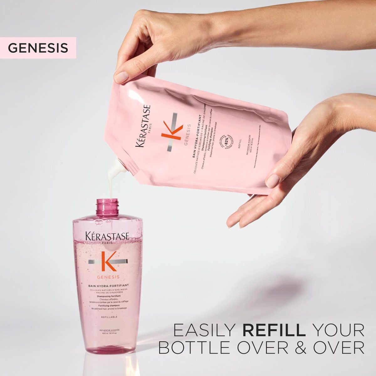 ⁦Kérastase Genesis Nourishing & Fortifying Shampoo Refill Pouch 500ml⁩ - الصورة ⁦6⁩
