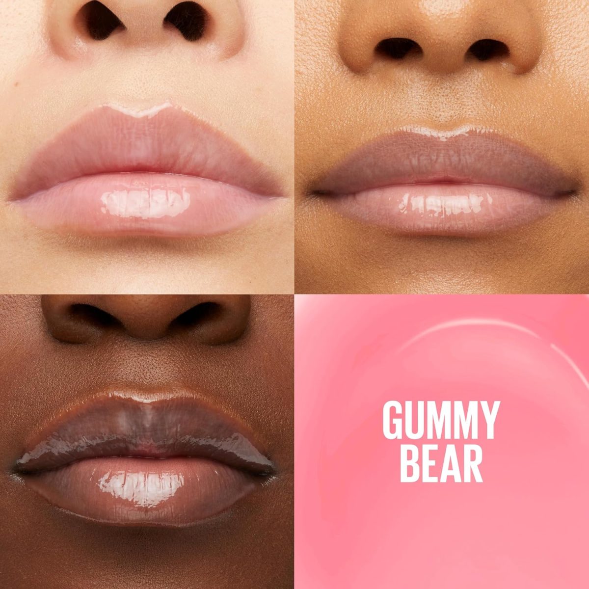 ⁦Maybelline New York Lifter Gloss Hydrating Lip Gloss with Hyaluronic Acid, Gummy Bear, Sheer Light Pink, 1 Count⁩ - الصورة ⁦2⁩