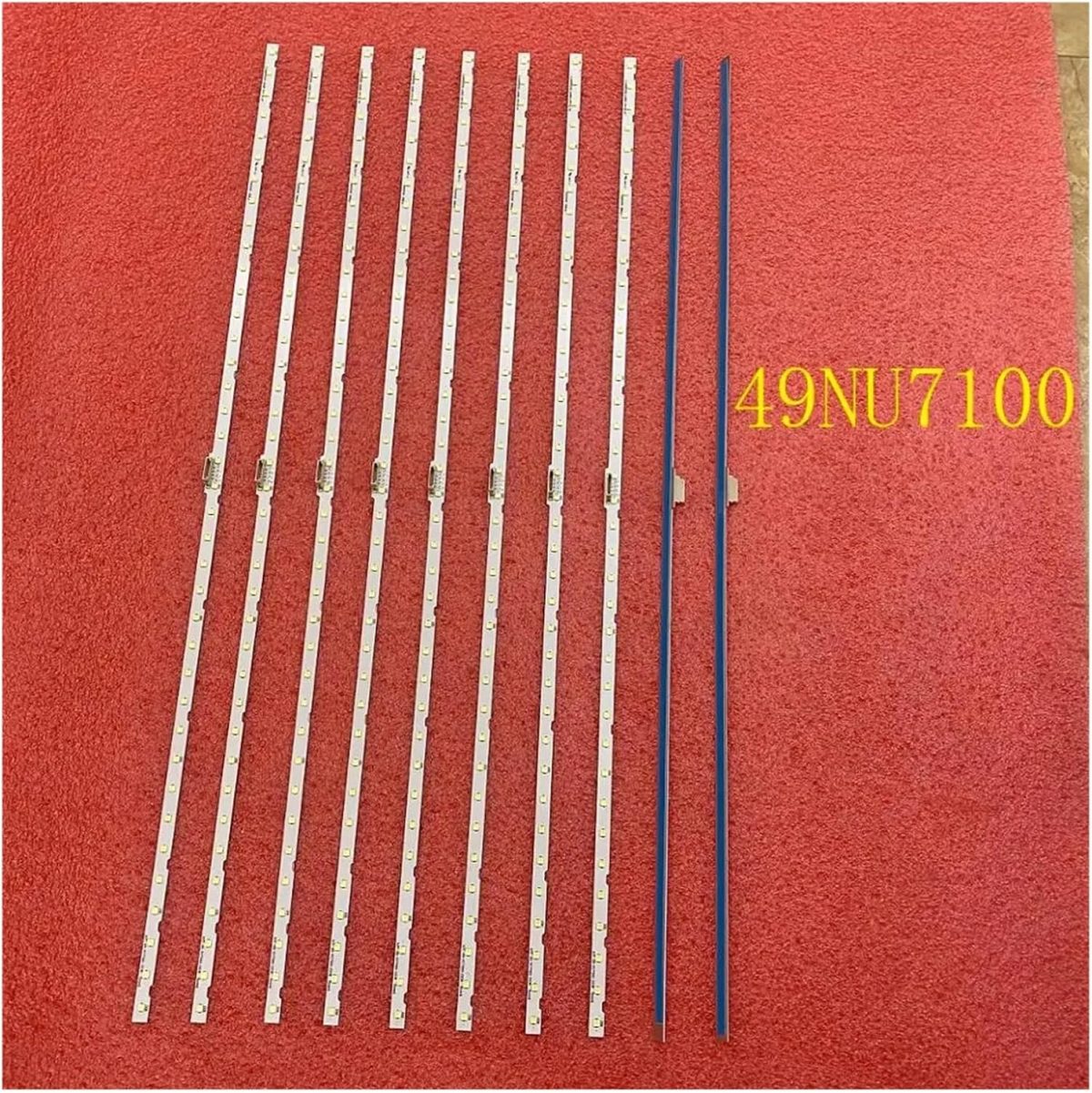 ⁦TILLOJJ LED Backlight Strip for Sam/s.ung UA49NU7300 UN49NU7300G UN49RU7100 UE49NU7670U UN49NU7100 UN49NU7100AG UN49NU7100G UN49NU7300 (Color : 2 PCS For 1 TV)⁩ - الصورة ⁦4⁩