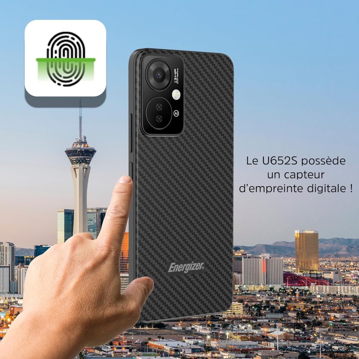 ⁦Energizer Ultimate U652S Dual SIM, 64GB, 2GB RAM, 4G LTE, 4000mAh Battery, Black⁩ - الصورة ⁦5⁩