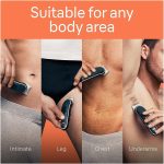 ⁦Braun Body Groomer 5 for Men, BG5340, Manscaping Tool, SkinShield Technology, Sensitive Comb, Lifetime Sharp Metal Blade, Body Groomer for Men, Gray/White⁩ - الصورة ⁦4⁩