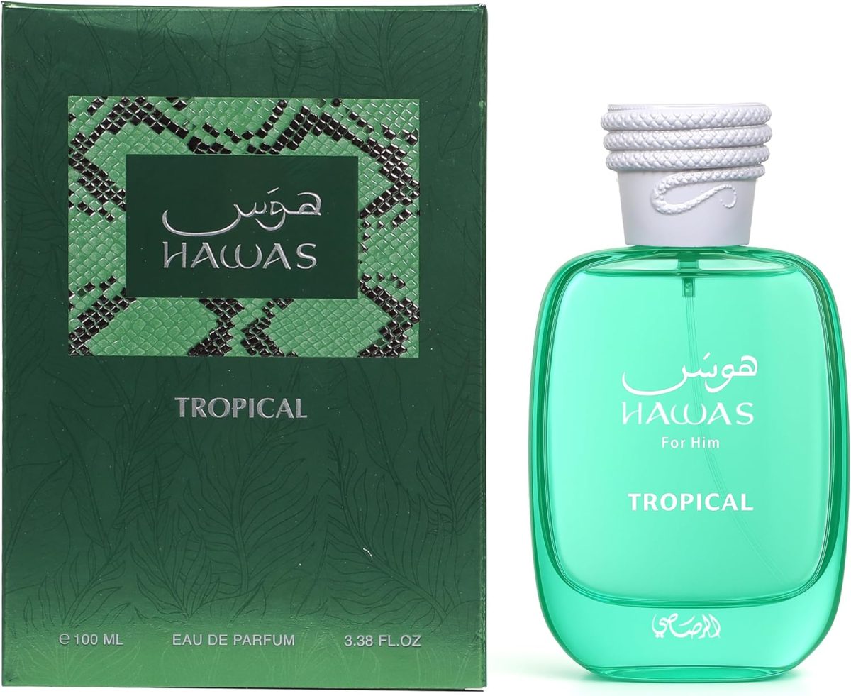 ⁦Rasasi Hawas Tropical for men edp 100 ml⁩ - الصورة ⁦2⁩