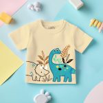 ⁦LUAY 100% Organic Cotton Baby Boy & Girls Clothing Set Short Sleeve Kids Clothes Boys & Girls Toddler Short Set Cute Animal Print Combo Pack Of 2 Top and Shorts Outfit For New born⁩ - الصورة ⁦5⁩