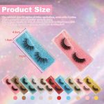 ⁦NALACAL False Eyelashes, 20 Pairs Natural 3D Fluffy Lashes Pack 20MM Dramatic Thick Long Faux Mink Eyelashes Bulk Wispy Strip Fake Eyelashes⁩ - الصورة ⁦4⁩