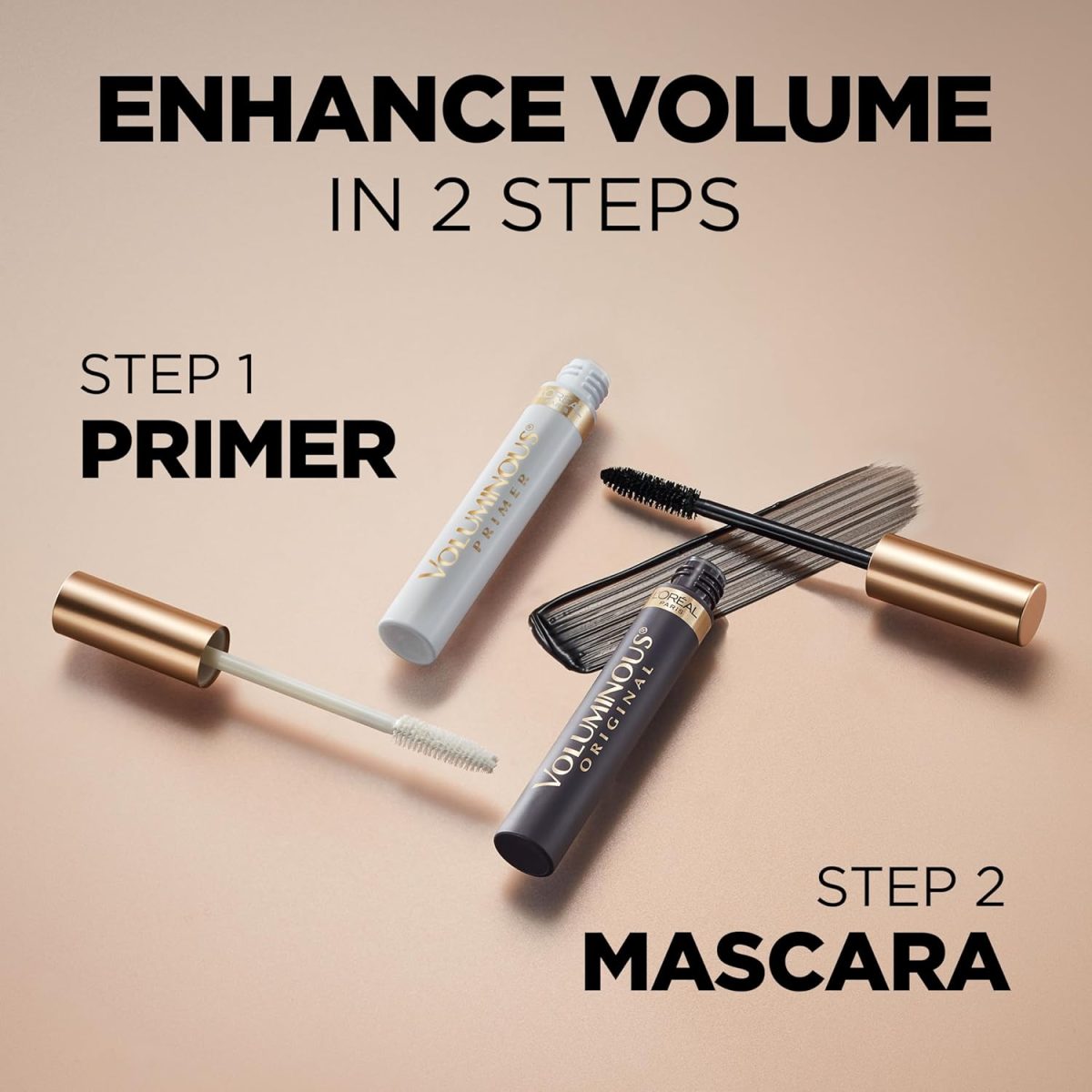 ⁦L’Oréal Paris Makeup Voluminous Original Mascara, Black, 0.28 Fl Oz⁩ - الصورة ⁦6⁩
