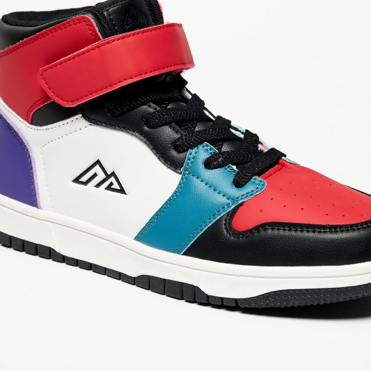 ⁦Oaklan By Shoexpress Boy's Oaklan By Shoexpress Panelled High-Top Sneakers With Hook And Loop Closure⁩ - الصورة ⁦5⁩