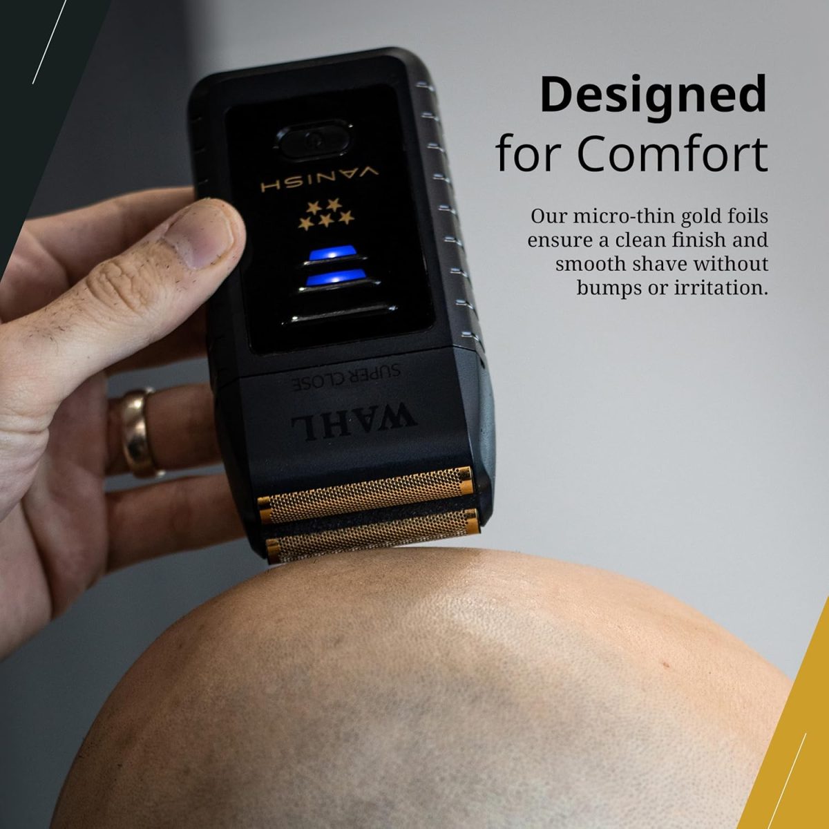 ⁦Wahl Professional 5 Star Vanish Shaver Cordless With Pop Foil Bars Ergonomic Design 100 Min Runtime Lithium Ion Battery⁩ - الصورة ⁦5⁩