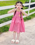 ⁦LIKPOJA Girls Summer Dresses Butterfly Floral Rainbow Casual Dress Cotton Shirt Short Sleeve Dress for Kids Age 2-6 Years Old⁩ - الصورة ⁦8⁩
