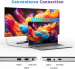 ⁦NIAKUN 16 Inch Laptop Computer 2025, Gaming Laptop, 16GB RAM 512GB SSD, N100 Processor, UHD Graphics 750 MHz, FHD 1920 * 1200, 180° Open, Backlit Keyboard, Windows 11 Pro, Fingerprint Unlock, Student⁩ - الصورة ⁦9⁩
