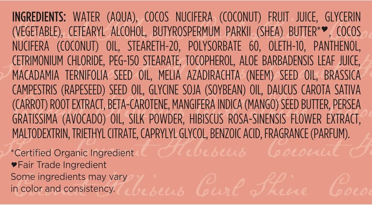 ⁦Shea Moisture Coconut & Hibiscus Curl Enhancing Smoothie, 12oz⁩ - الصورة ⁦4⁩