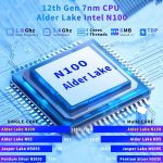⁦NIAKUN 16 Inch Laptop Computer 2025, Gaming Laptop, 16GB RAM 512GB SSD, N100 Processor, UHD Graphics 750 MHz, FHD 1920 * 1200, 180° Open, Backlit Keyboard, Windows 11 Pro, Fingerprint Unlock, Student⁩ - الصورة ⁦2⁩