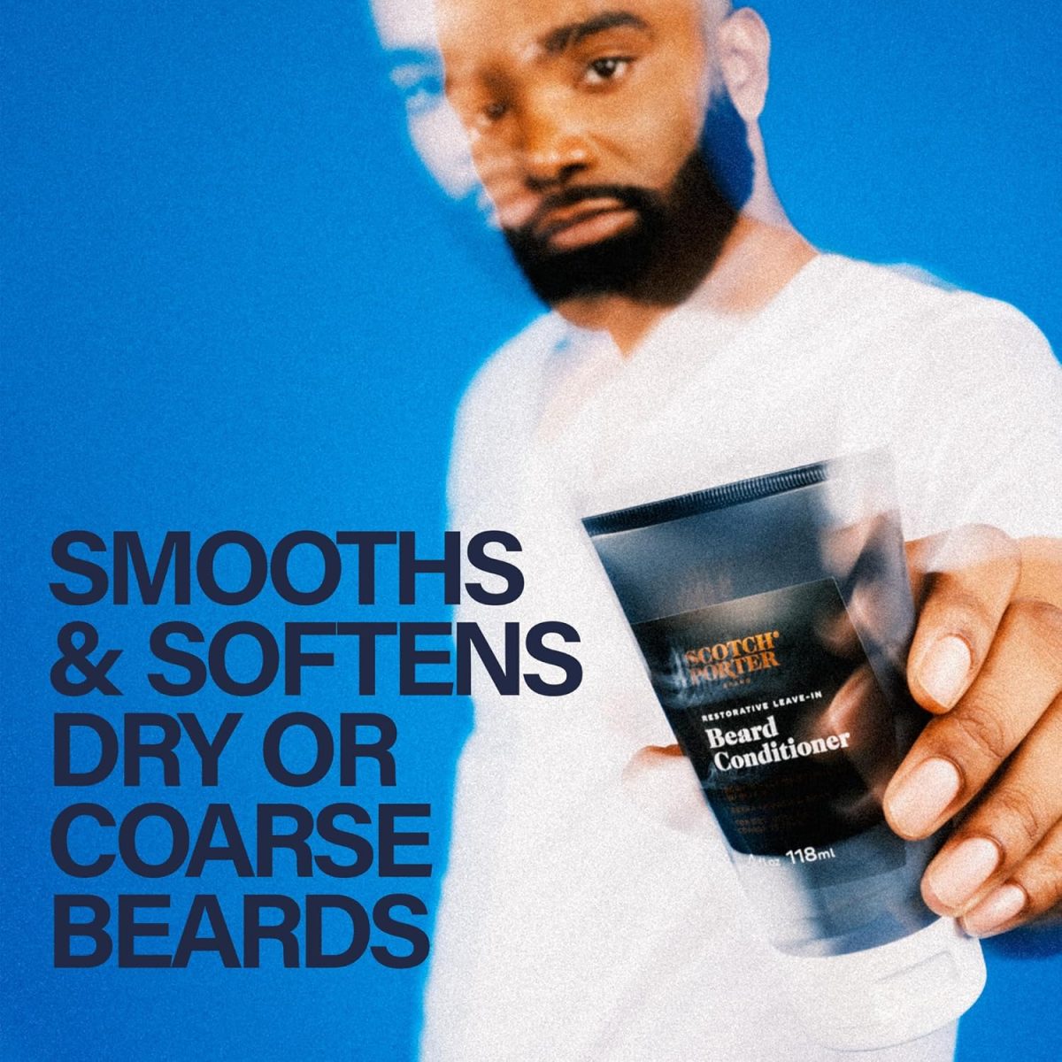 ⁦Scotch Porter Restorative Leave-In Beard Conditioner – Deep Conditioning Softener with Lightweight Feel, Reduces Frizz & Provides Long-lasting Hydration & Shine to Dull, Dry, Coarse Beards – 4 oz.⁩ - الصورة ⁦2⁩