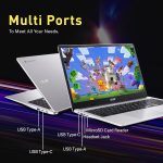 ⁦acer Chromebook 315 Laptop, 15.6" HD Anti-Glare Display, Intel Pentium N6000, 4GB LPDDR4X, 288GB Storage(128GB eMMC + 160GB Docking Station Set), UHD Graphics, Num Pad, Wi-Fi 6, Chrome OS, Silver⁩ - الصورة ⁦9⁩