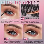 ⁦Lash Clusters Eyelash Extensions Diy 144 Clustres Lilhas d Curl Mayhug 3D Clusters Clusters Class Clusters Class Fluffy Clustres Fluffy Effect & Effect & Ultra-soft & Super LIGHT & DIY Home (Prism)⁩ - الصورة ⁦9⁩