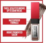 ⁦MAYBELLINE Maybelline Tattoo Studio Brow Styling Gel, Waterproof Eyebrow Makeup, Up to 36 Hours Lasting Eyebrows, Soft Brown, 1 Pack⁩ - الصورة ⁦6⁩