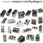 ⁦BY ALEGORY Premium Beauty Organization Acrylic Lipstick Organizer & Beauty Container 24 Space Storage (Clear)⁩ - الصورة ⁦7⁩