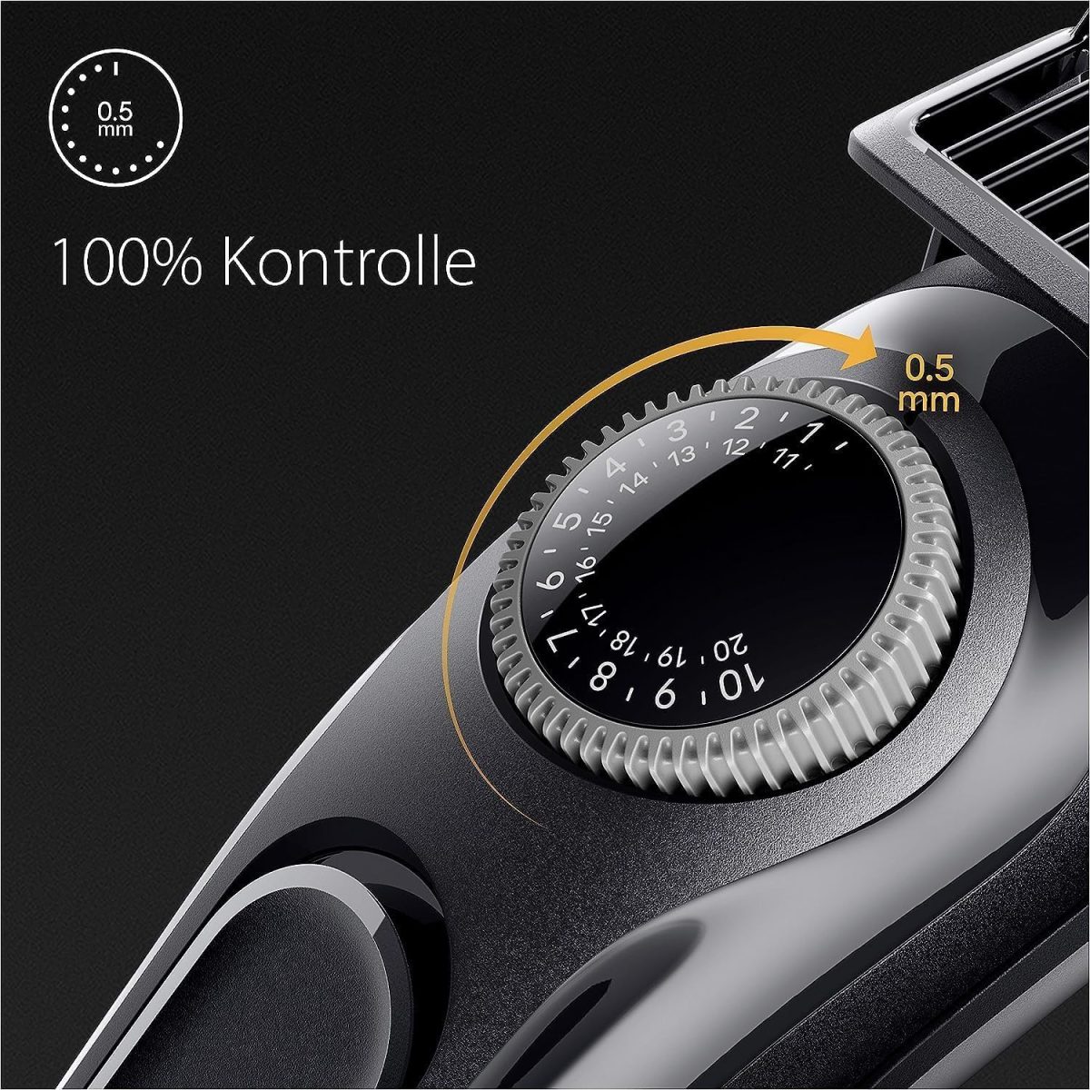 ⁦Braun BT3440 Series 3 Beard Trimmer with Precision Wheel, Black/Grey⁩ - الصورة ⁦2⁩