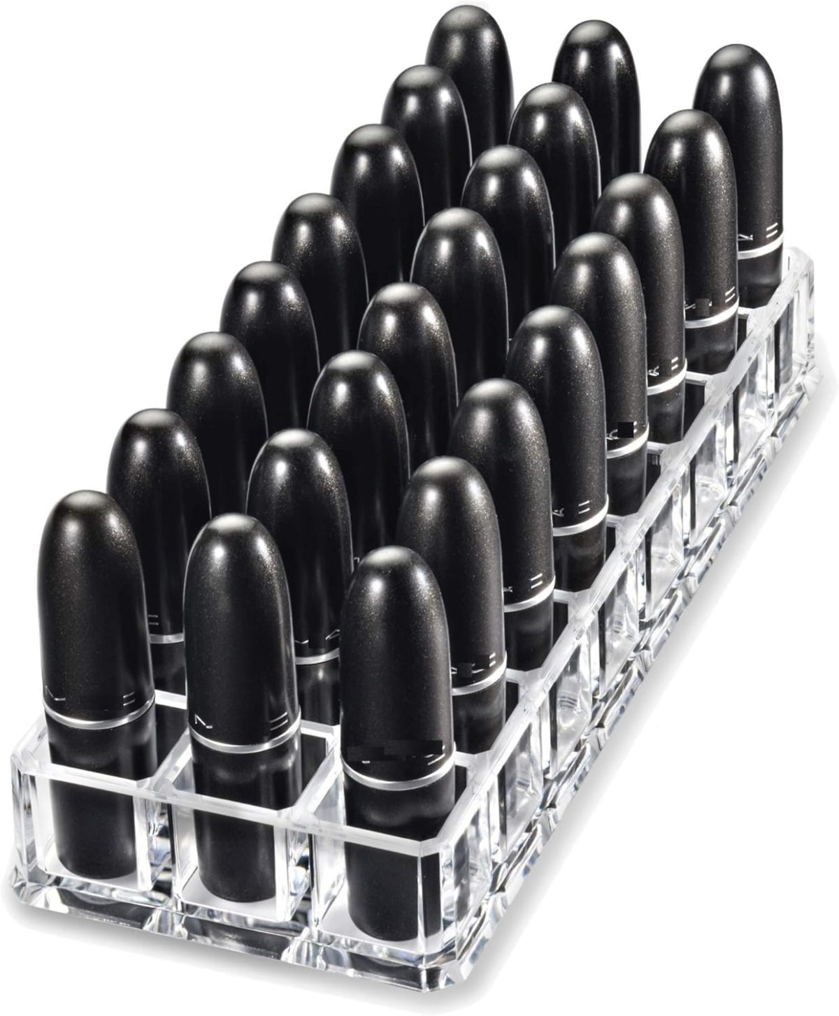 ⁦BY ALEGORY Premium Beauty Organization Acrylic Lipstick Organizer & Beauty Container 24 Space Storage (Clear)⁩ - الصورة ⁦2⁩