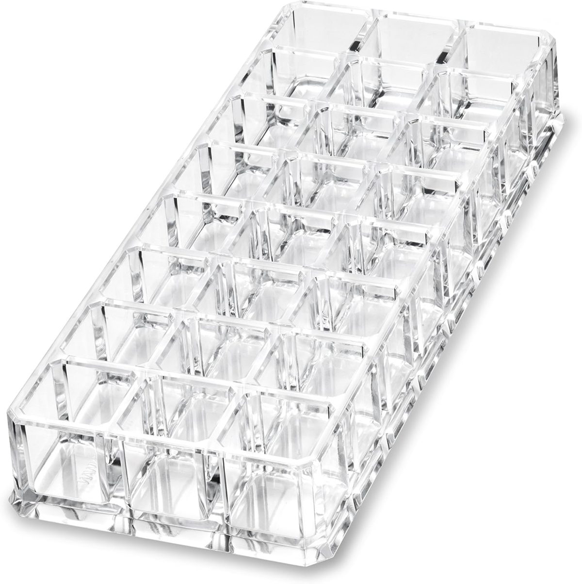 ⁦BY ALEGORY Premium Beauty Organization Acrylic Lipstick Organizer & Beauty Container 24 Space Storage (Clear)⁩ - الصورة ⁦3⁩