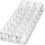 ⁦BY ALEGORY Premium Beauty Organization Acrylic Lipstick Organizer & Beauty Container 24 Space Storage (Clear)⁩ - الصورة ⁦3⁩