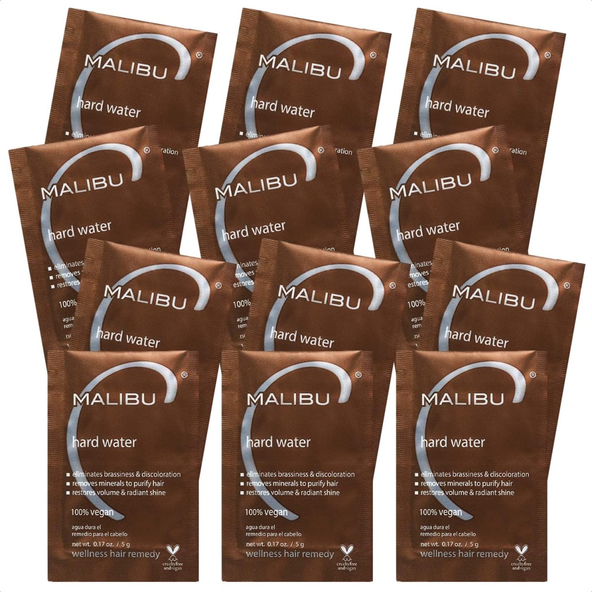 Malibu C Hard Water Wellness Hair Remedy Professional Hair Treatment For Nourished Hair Growth 12 Count