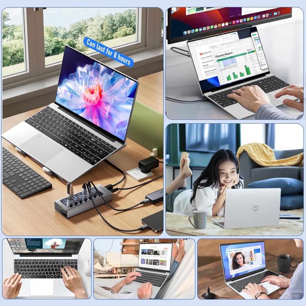 ⁦15.6 Inch Laptop Computer, Gaming Laptop, Laptops 16GB RAM 512GB SSD N95 Processor (up to 3.4GHz), FHD IPS 1920 x 1080,Laptops Computers Supports 180 Angle Opening,Backlit Keyboard,gaming computer⁩ - الصورة ⁦7⁩