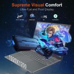 ⁦XISEZIUO 16 Inch Laptop Computer, Gaming Laptop, 16GB RAM 512GB SSD, N95 Processor, FHD 1920 * 1080, Backlit Keyboard, Windows 11 Pro, Fingerprint Unlock, BT 4.2⁩ - الصورة ⁦4⁩