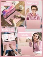⁦Rumtuk 16" Rose Gold Laptop, Celeron N5105 CPU, DDR4 16GB RAM 1T SSD, FHD IPS Display, Backlit KB，Fingerprint Unlock, USB 3.0, HDMI, WiFi/BT, Perfect for Work, Study and Play! (Rose Gold,1TB SSD)⁩ - الصورة ⁦7⁩