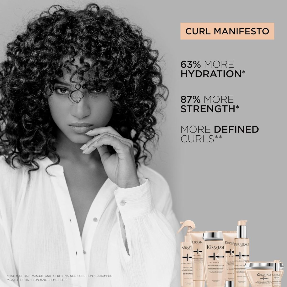 ⁦Kérastase Curl Manifesto Refresh Absolu Curl Refreshing Spray for Unisex 190ml⁩ - الصورة ⁦5⁩