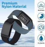 ⁦Aputue Nylon Wristband, Premium Replacement Strap Compatible with most Activity Tracker, Breathable Adjustable Fitness Band for Men & Women, Comfortable Workout & Sleep Tracking Accessory⁩ - الصورة ⁦2⁩