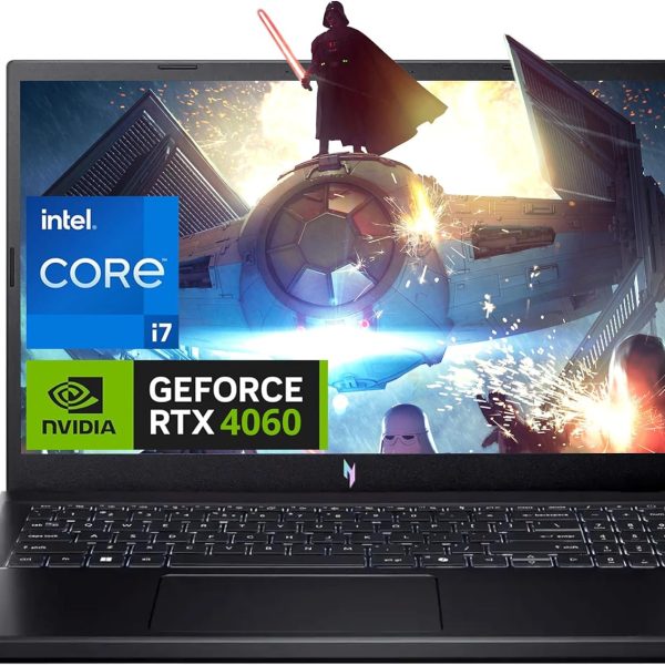 acer Nitro V15 15.6" FHD 144Hz Gaming Laptop, Intel i7-13620H, 64GB DDR5 RAM, 2TB SSD, NVIDIA GeForce RTX 4060, Backlit Keyboard, Wi-Fi 6, Win 11 Pro, Black, 256GB Docking Station Set