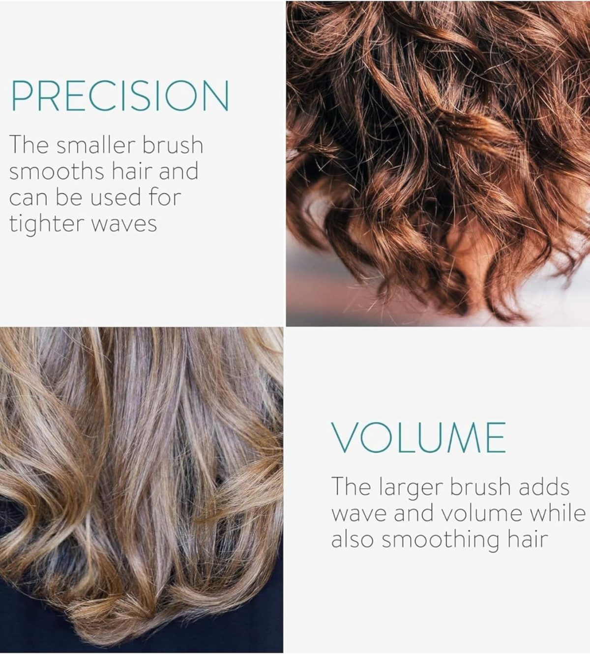 ⁦Round Hair Brush, 23.1 cm Wooden Handle, Professional Styling Brush for Volume and Precision, Blow Dry Roller Brush for Straightening and Curling, Anti Static Roller Hairbrush for Men Women⁩ - الصورة ⁦3⁩