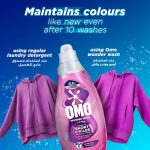 ⁦OMO Wonder Wash Liquid Laundry Detergent, Ultra Care, for Short Cycles, Stain Removal in 15 Minutes, 1480ml⁩ - الصورة ⁦6⁩