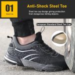 ⁦Steel Toe Safety for Men Lightweight Work Sneaker Comfortable Puncture Proof And Fashion For Work.⁩ - الصورة ⁦3⁩