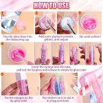 ⁦JCOOS Lip Gloss Making Kit, Color Changing Lip Oil 64 Pcs DIY Lip Gloss Kit Moisturizing Flavor Lip Gloss Sets⁩ - الصورة ⁦8⁩