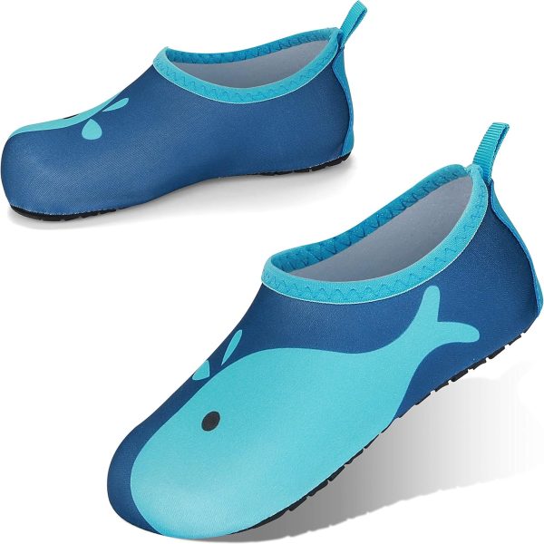 JOTO Water Shoes Beach Socks for Kids Toddler Baby Girls Boys, Barefoot Quick-Dry Non-Slip Swim Socks Aqua Water Shoes for Beach Swimming Pool Water Park