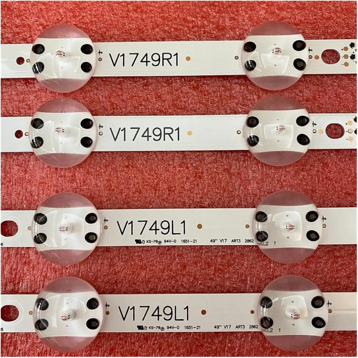 ⁦TILLOJJ LED Strip for L/G 49UJ630Y 49UJ654T 49SK7900PVB 49UJ701V 49UJ6100 49UJ6300 49UJ6307 49UJ6309 49UJ6320 49UJ6350 49UJ6500 49UJ6510 (Color : 2set For 2 TV)⁩ - الصورة ⁦3⁩