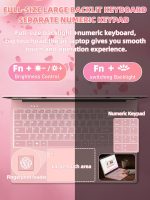 ⁦Rumtuk 16" Rose Gold Laptop, Celeron N5105 CPU, DDR4 16GB RAM 1T SSD, FHD IPS Display, Backlit KB，Fingerprint Unlock, USB 3.0, HDMI, WiFi/BT, Perfect for Work, Study and Play! (Rose Gold,1TB SSD)⁩ - الصورة ⁦5⁩