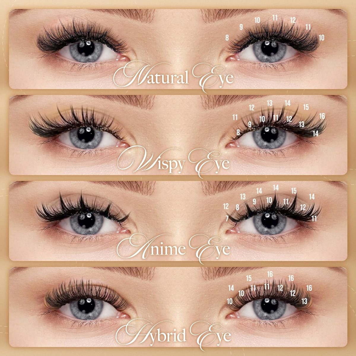 ⁦Russian Volume Lashes 0.03mm Thickness C Curl 8-15mm Mix Tray Faux Individual Eyelash Extension Soft Semi-Permanent Lashes Pure Korean(Professional Salon Use)⁩ - الصورة ⁦6⁩
