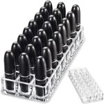 BY ALEGORY Premium Beauty Organization Acrylic Lipstick Organizer & Beauty Container 24 Space Storage (Clear)