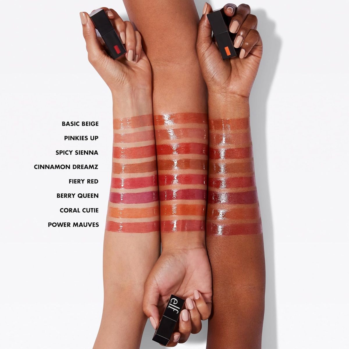 ⁦e.l.f. Cosmetics Glossy Lip Stain, Lightweight, Long-Wear Lip Stain For A Sheer Pop Of Colour & Subtle Gloss Effect, Basic Beige⁩ - الصورة ⁦3⁩
