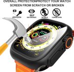 ⁦NALACAL Compatible with Apple Watch Series 10 46mm Screen Protector Change to Ultra, PC Case Tempered Glass Film Bumper Protective Cover for iWatch 46mm Series 10⁩ - الصورة ⁦3⁩