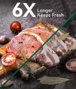 ⁦HEYMIX PROFESSIONAL Vacuum Food Sealer Roll - 4 Pack Vacuum Seal Bags Rolls,Seal Storage 28/20/15CMx5M,Heat Commercial Grade Bag Rolls Storage Bags Compatible with All Vac Machines,Food Saver⁩ - الصورة ⁦2⁩