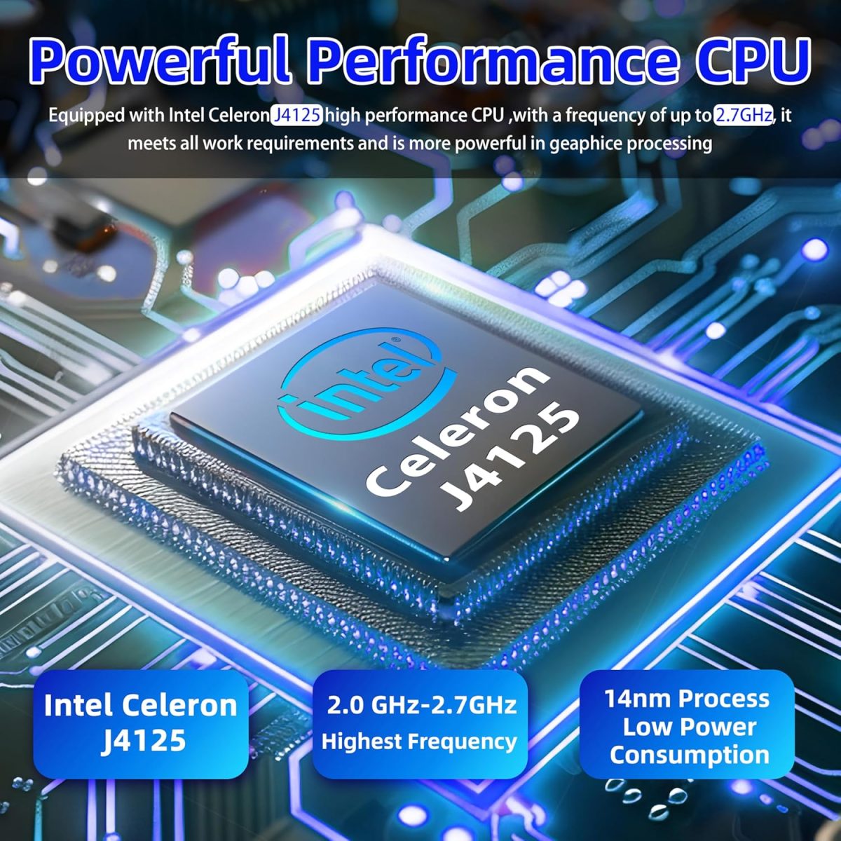 ⁦لابتوب فضي 14 انش، شاشة FHD IPS، سيليرون J4125، 8GB DDR4، 128GB SSD، [ويندوز 11 برو واوفيس 365]، رفيع للغاية، فتحة 180 درجة، USB 3.0، بلوتوث، مثالي للدراسة والعمل (128GB)⁩ - الصورة ⁦4⁩